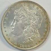 Original cream-white near Gem BU 1882-P Morgan Silver Dollar