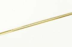 14K Yellow Gold 0.8mm Box Link Classic Square Chain Necklace