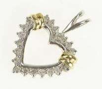 10K Yellow Gold Heart Love Symbol Vintage Romantic Pendant