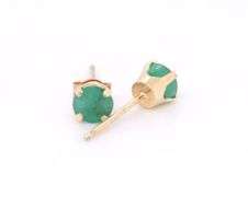 14kt Yellow Gold Ruby, Sapphire and Emerald Studs with Diamond Earrings Jackets