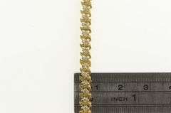 14K Yellow Gold 0.80 Ctw Diamond Wavy Link Tennis Bracelet