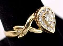 Astounding Diamond Ring In 14K Yellow Gold