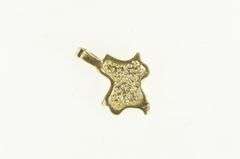 10K Yellow Gold State of Texas Gold Nugget Texture Charm/Pendant