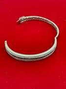 CERTIFIED BRAND NEW 14K WHITE GOLD AND DIAMOND BANGLE BRACELET