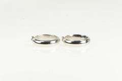 14K White Gold 20.7mm Simple Hollow Classic Hoop Earrings