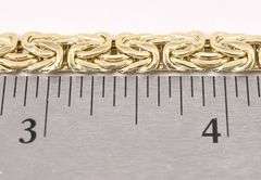Charming 14K Yellow Gold Byzantine Bracelet
