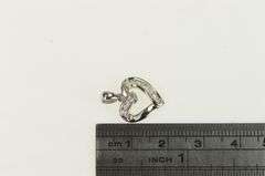 10K White Gold Diamond Classic Heart Love Symbol Pendant