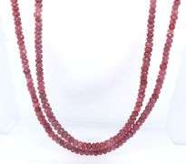 Double Row Ruby Bead Necklace
