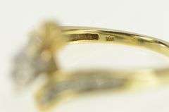 10K Yellow Gold Marquise Diamond Classic Bypass Engagement Ring