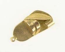 14K Yellow Gold 3D Simple Sandal Leaf Shoe Vintage Charm/Pendant