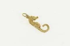 14K Yellow Gold 3D Sea Horse Ocean Animal Fish Charm/Pendant