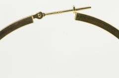 14K Yellow Gold 50mm Squared Hollow Statement Hoop Earrings