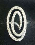 STUNNING 14K WHITE GOLD FASHION DIAMOND LADIES RING