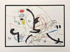 Collectible Limited Edition Joan Miro Lithograph Circa 1975