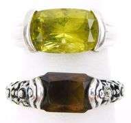 2 Sterling Silver Gemstone Rings