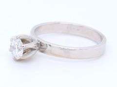 Divine Round Brilliant Cut Diamond Solitare Ring in White Gold