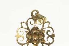 14K Yellow Gold Star of David Enamel Jewish Faith Charm/Pendant