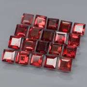 Set of 20 top red VS Garnets weighing 8.17 carats