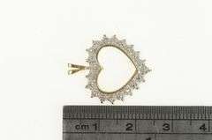 10K Yellow Gold Diamond Heart Love Symbol Romantic Pendant