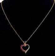 Vermeil Heart Pendant Necklace in Sterling Silver