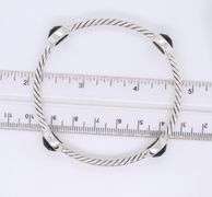 David Yurman Black Onyx 4 Station Bangle Bracelet