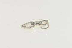 10K White Gold Diamond Heart Layered Love Symbol Pendant