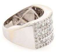 2.80ctw Princess and Round Diamond Multi Row Band Ring in 18K