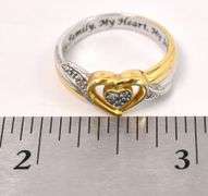 Vermeil Heart Ring in Sterling Silver