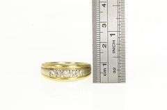 14K Yellow Gold 0.53 Ctw Men's Diamond Vintage Wedding Band Ring