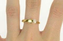 18K Yellow Gold Graduated Pearl Ornate Vintage Statement Ring