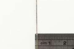 14K White Gold 0.7mm Box Chain Classic Vintage Link Necklace