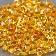 Awesome 3.63ct round cut yellow Sapphire set