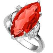 4.75 CT AZOTIC GEMSTONE & WHITE TOPAZ STERLING SILVER RING