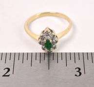 Stunning Emerald and Diamond Ring In Yellow Gold