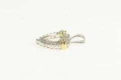10K Yellow Gold Heart Love Symbol Vintage Romantic Pendant