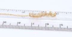 Sparkling Yellow Gold Graduated Diamond S Pendant on Chain