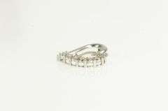 10K White Gold Diamond Curvy Heart Love Symbol Vintage Pendant