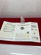 CERTIFIED 14K WHITE GOLD AND DIAMOND CLUSTER RING