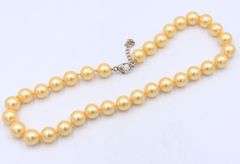 Vintage Set of Stauer Gold Pearl Necklace and Bracelet