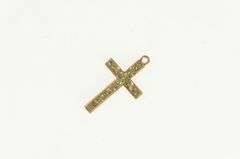10K Yellow Gold Cross Christian Faith Symbol Simple Charm/Pendant