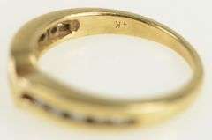 14K Yellow Gold Chevron Diamond Contour Wedding Band Ring