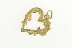 14K Yellow Gold Two Tone Rose Flower Black Hills Gold Charm/Pendant