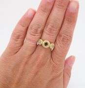 Three Stone Colored Diamond Ring