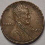 1948 Lincoln Cent Lamination Error