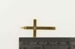 14K Yellow Gold Diamond Cross Christian Faith Symbol Pendant