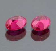 Gorgeous! 4.35ct lab grown set of cherry red Rubies!