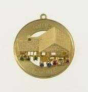 14K Yellow Gold 1960's Our Home Sweet Home Vintage Ruby Charm/Pendant