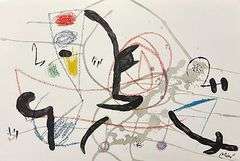 Collectible Limited Edition Joan Miro Lithograph Circa 1975