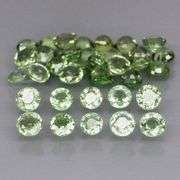 Awesome 6.96ct diamond cut GREEN Sapphire set