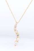 Sparkling Yellow Gold Graduated Diamond S Pendant on Chain